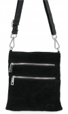 Kožené kabelka univerzální Vittoria Gotti černá B18