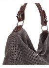 Kožené kabelka univerzální Genuine Leather šedá 17