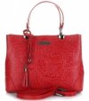 Kožené kabelka kufřík Vittoria Gotti červená V27J