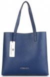 Kožené kabelka shopper bag Vittoria Gotti tmavě modrá V694150