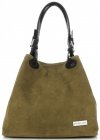 Kožené kabelka shopper bag Vittoria Gotti zelená V90047CH