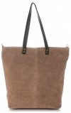 Kožené kabelka shopper bag Vera Pelle zemitá 80041