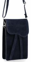 Kožené kabelka univerzální Vittoria Gotti tmavě modrá V6256C