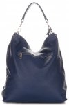 Kožené kabelka shopper bag Vittoria Gotti tmavě modrá V3077