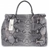 Kožené kabelka kufřík Vittoria Gotti šedá V028PIT