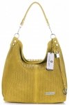 Kožené kabelka shopper bag Vittoria Gotti žlutá V80051