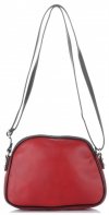 Kožené kabelka listonoška Genuine Leather červená 5100