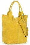 Kožené kabelka shopper bag Vittoria Gotti žlutá V5190