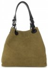 Kožené kabelka shopper bag Vittoria Gotti zelená V90047CH