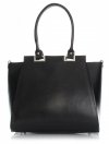 Kožené kabelka kufřík Genuine Leather černá 9060