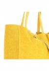 Kožené kabelka shopper bag Vera Pelle žlutá 601