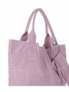 Kožené kabelka shopper bag Vittoria Gotti pudrová růžová V10