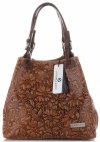 Kožené kabelka shopper bag Vittoria Gotti zrzavá V80049