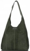 Kožené kabelka shopper bag Vittoria Gotti lahvově zelená V8804