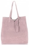 Kožené kabelka shopper bag Vittoria Gotti pudrová růžová V205454