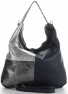Kožené kabelka shopper bag Genuine Leather tmavě modrá 5521