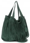Kožené kabelka shopper bag Vittoria Gotti lahvově zelená V6048