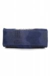 Kožené kabelka shopper bag Vera Pelle tmavě modrá 10477