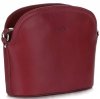 Kožené kabelka listonoška Genuine Leather bordová E4098