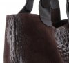 Kožené kabelka shopper bag Genuine Leather čokoládová 216