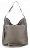 Kožené kabelka shopper bag Genuine Leather zemitá 1326