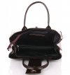 Kožené kabelka kufřík Vera Pelle čokoládová 852
