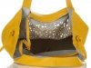Kožené kabelka shopper bag Genuine Leather žlutá 5157