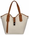 Kožené kabelka shopper bag Vittoria Gotti béžová 631