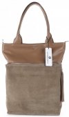 Kožené kabelka shopper bag Vittoria Gotti zemitá V270