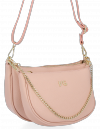 Kožené kabelka listonoška Vittoria Gotti pudrová růžová B26