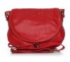 Kožené kabelka listonoška Genuine Leather červená A3