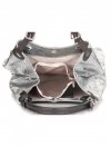 Kožené kabelka shopper bag Vittoria Gotti stříbrná V2053