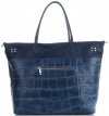Kožené kabelka shopper bag Vittoria Gotti tmavě modrá V691622