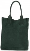 Kožené kabelka shopper bag Vittoria Gotti lahvově zelená V27A