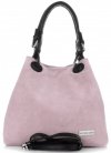 Kožené kabelka shopper bag Vittoria Gotti pudrová růžová V90047CH