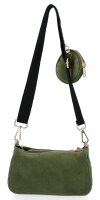 Kožené kabelka univerzální Vittoria Gotti zelená B40