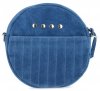 Kožené kabelka listonoška Vittoria Gotti modrá V6008