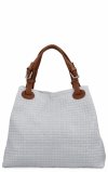 Kožené kabelka shopper bag Vittoria Gotti bílá 2269-Jbiru