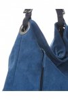Kožené kabelka univerzální Vittoria Gotti modrá V3935