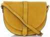 Kožené kabelka listonoška Vittoria Gotti žlutá V5751