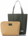 Kožené kabelka shopper bag Vittoria Gotti khaki V3121