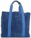 Kožené kabelka shopper bag Vittoria Gotti modrá V8252