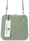 Kožené kabelka listonoška Vittoria Gotti světle zelená V6A