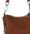 Kožené kabelka listonoška Genuine Leather hnědá 85A