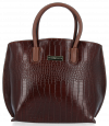 Kožené kabelka kufřík Vittoria Gotti hnědá V4382COCO