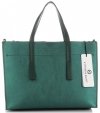 Kožené kabelka kufřík Vittoria Gotti lahvově zelená V3223
