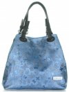 Kožené kabelka shopper bag Vittoria Gotti modrá V2053