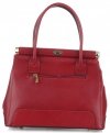 Kožené kabelka kufřík Genuine Leather červená 816(1