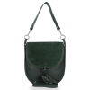 Kožené kabelka listonoška Vittoria Gotti lahvově zelená V556134