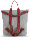 Kožené kabelka shopper bag Vittoria Gotti světle šedá V689746